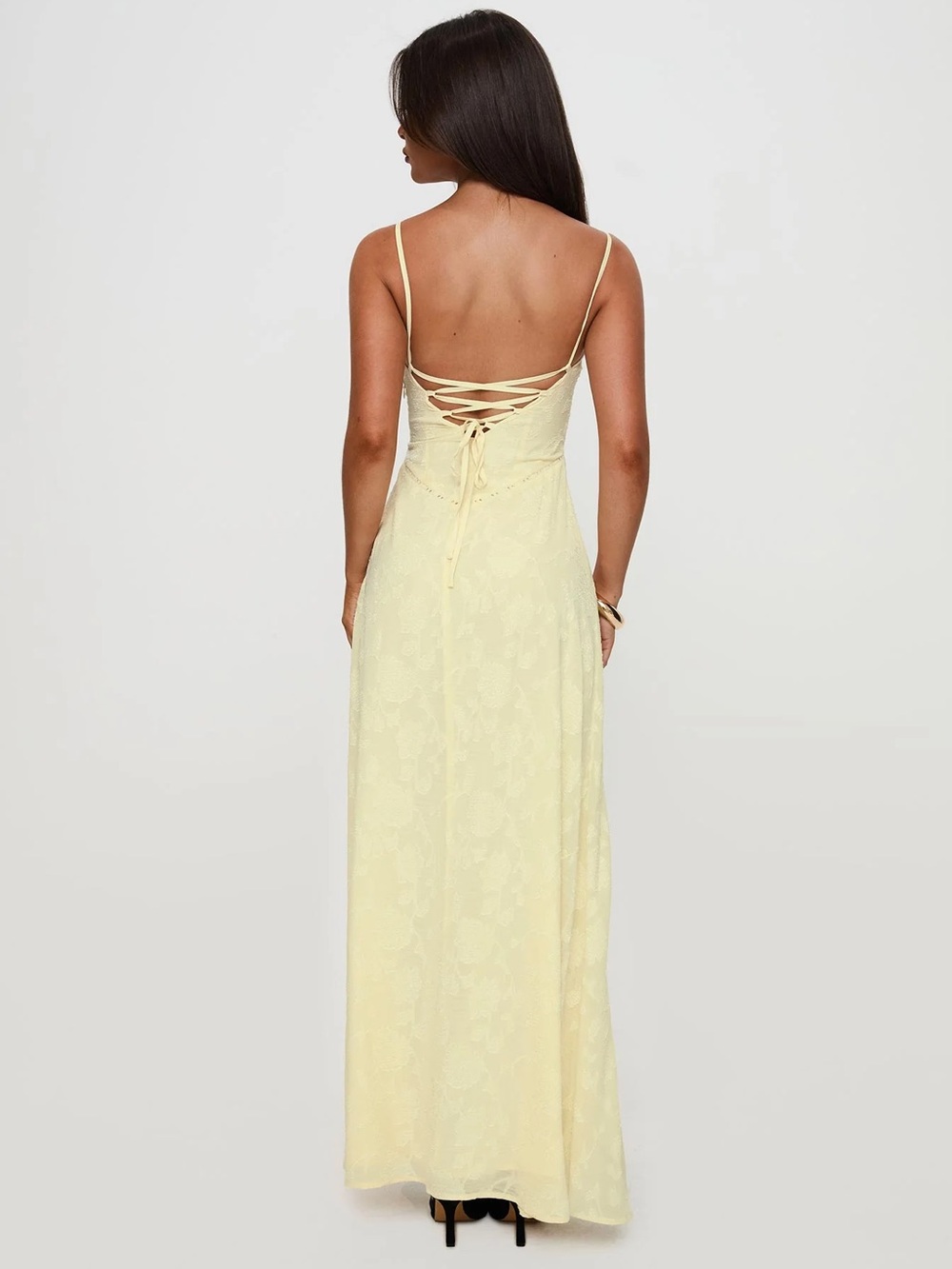 Princess Polly South of France Yellow Maxi Dress - Picture 3 of 5